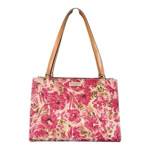 Kate Spade Charlotte Fleur Print Floral Shoulder Bag Handbag Leather Straps
